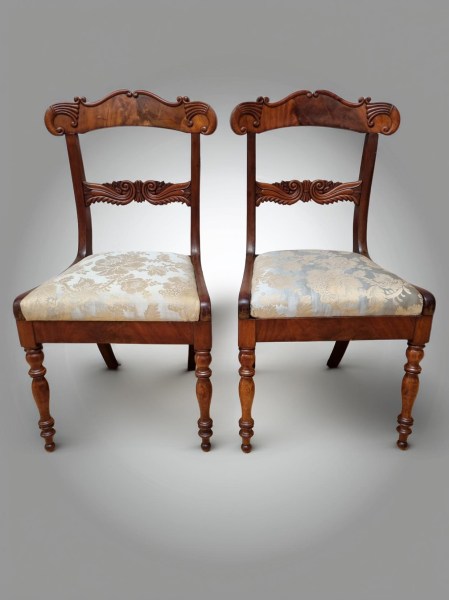 Sheraton side chair in Cuban Mahogany, American circa 1820